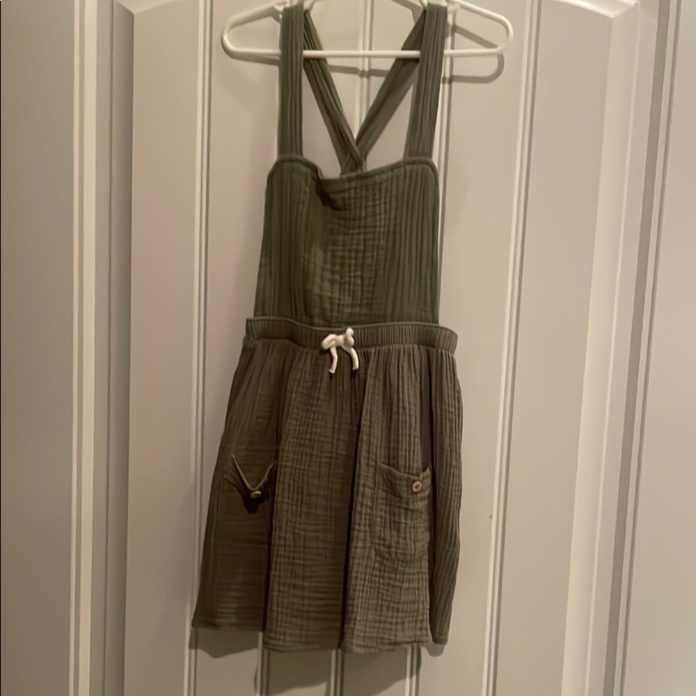 Kids Olive Green Dress